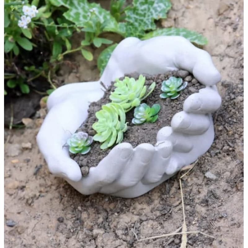 Vaso de planta MAO realista gesso