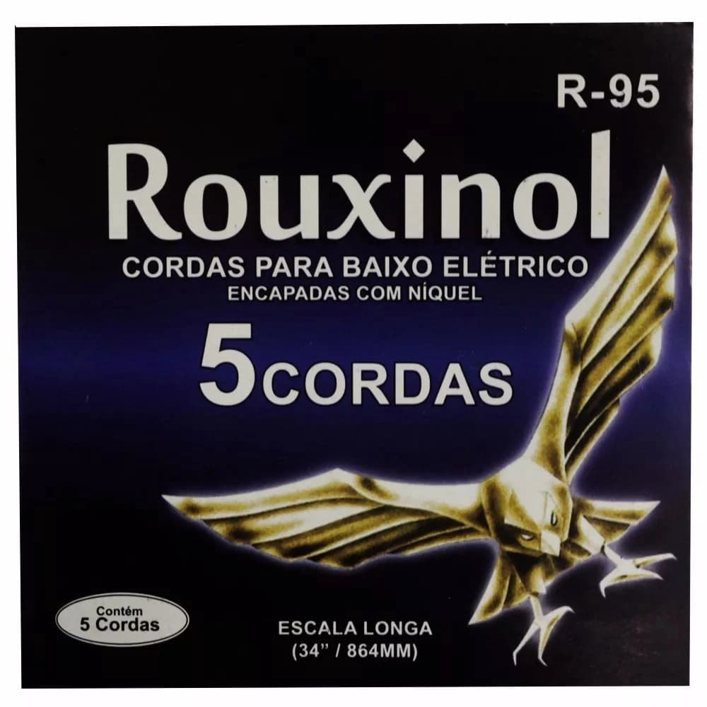 Jogo De Cordas Contra Baixo 5 Cordas R95 .043 Rouxinol