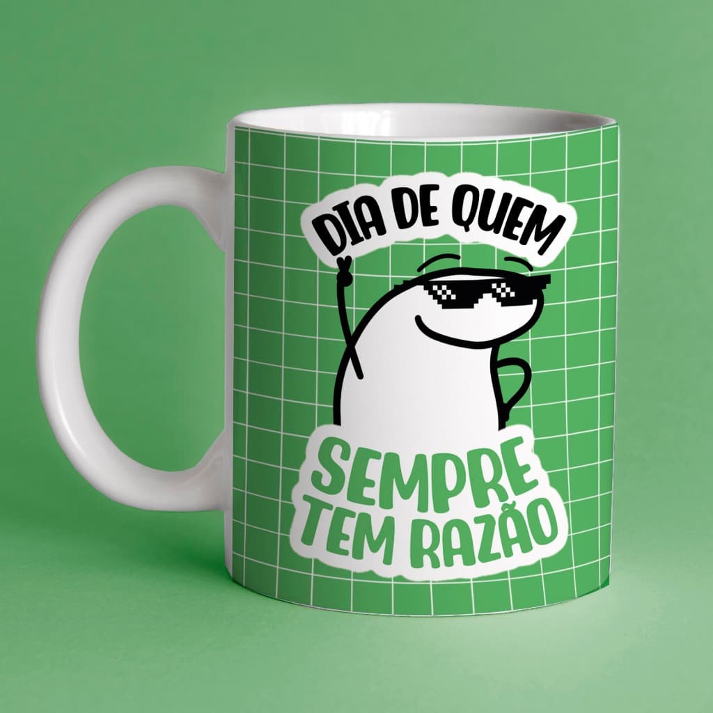 Caneca Bento Flork Frase Dia De Quem Razão