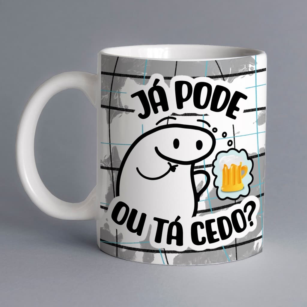 Caneca Bento Flork Frase Já pode ou tá cedo ? Breja