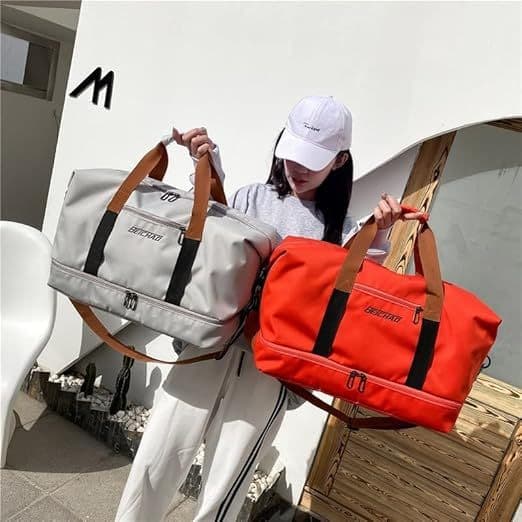 bolsa grande mala viagem auxiliar  para viagens porta tênis separado bolsa final de semana