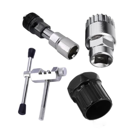 Kit 4 Chaves Bike Corrente Extrator Pedivela Movimento Central Roda Livre R-21