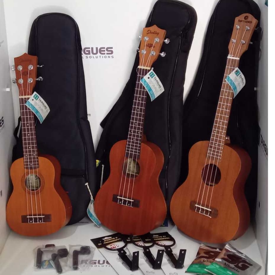 KIT UKULELES COM CAPAS
