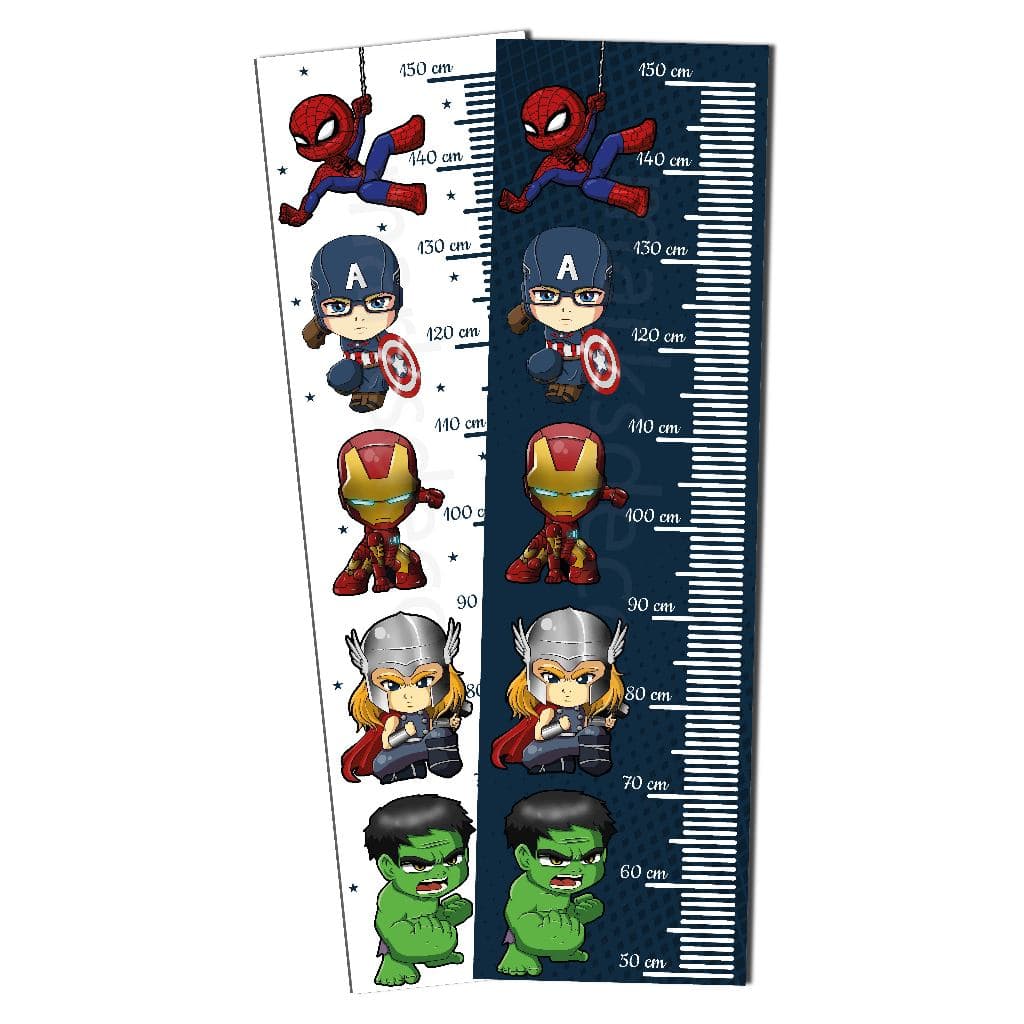 Régua de Crescimento Infantil  Marvel Baby Adesivo De Parede Infantil Decoração Quarto Menino