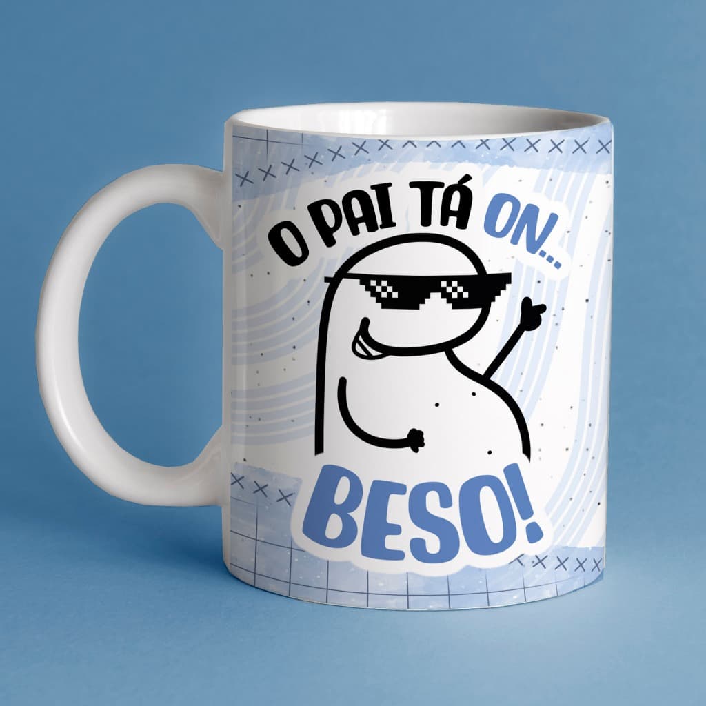 Caneca Bento Flork Frase O pai ta ON obeso
