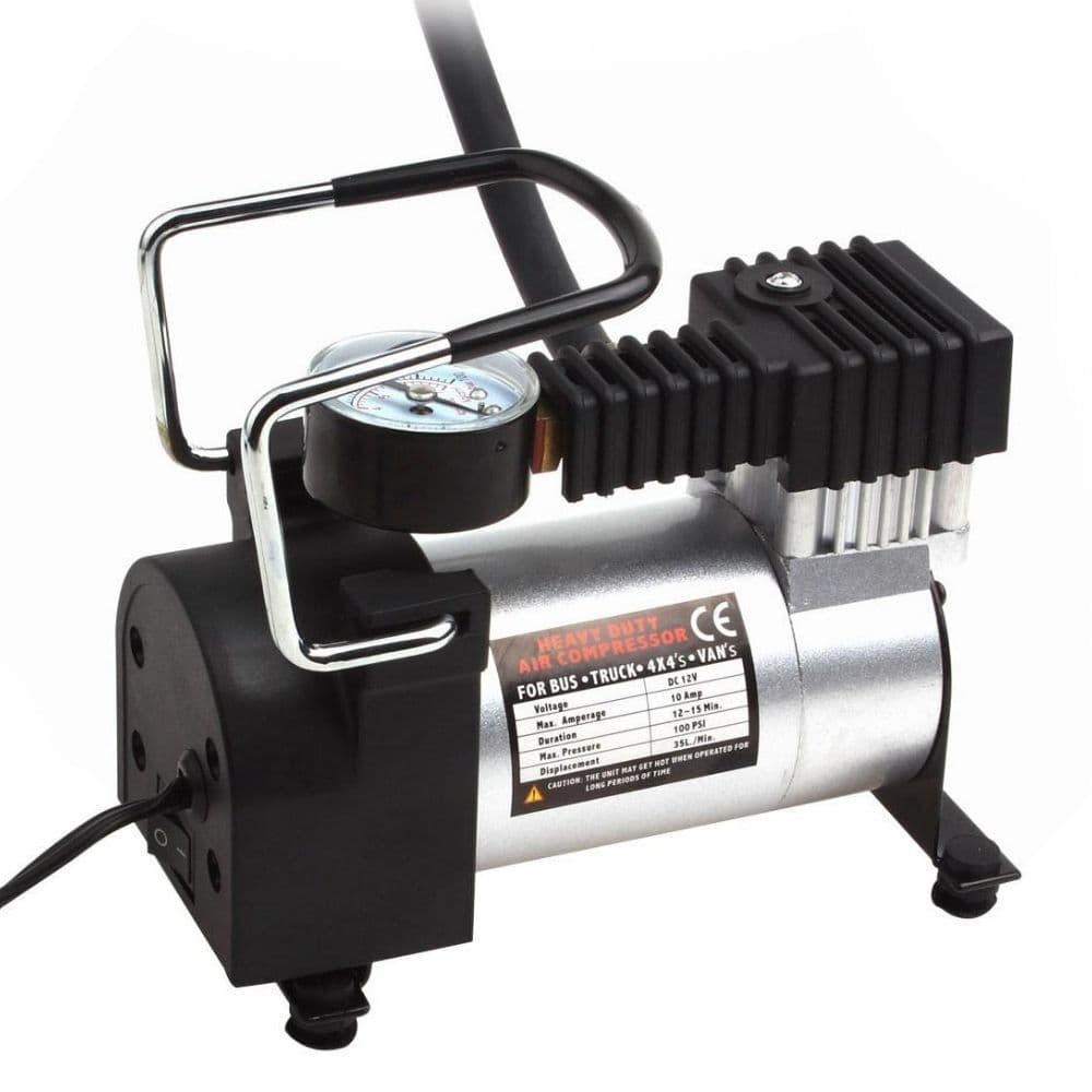 Compressor De Ar Veicular Profissional Portátil 12v Carro