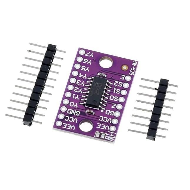 74HC4051 CD4051 multiplexador demultiplex analógico 8 canais módulo