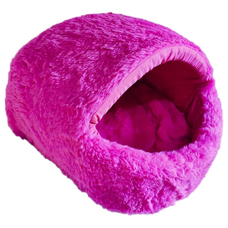 Caminha Cama  Iglu Veludo Nuvem Rosa