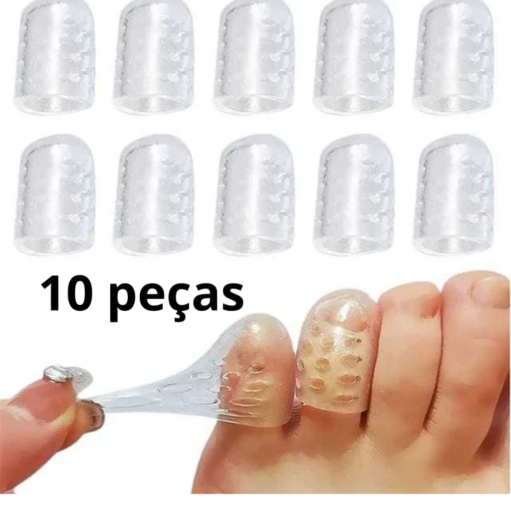 10 Protetor Dedo Dos Pés Silicone Anti Calos Confortável