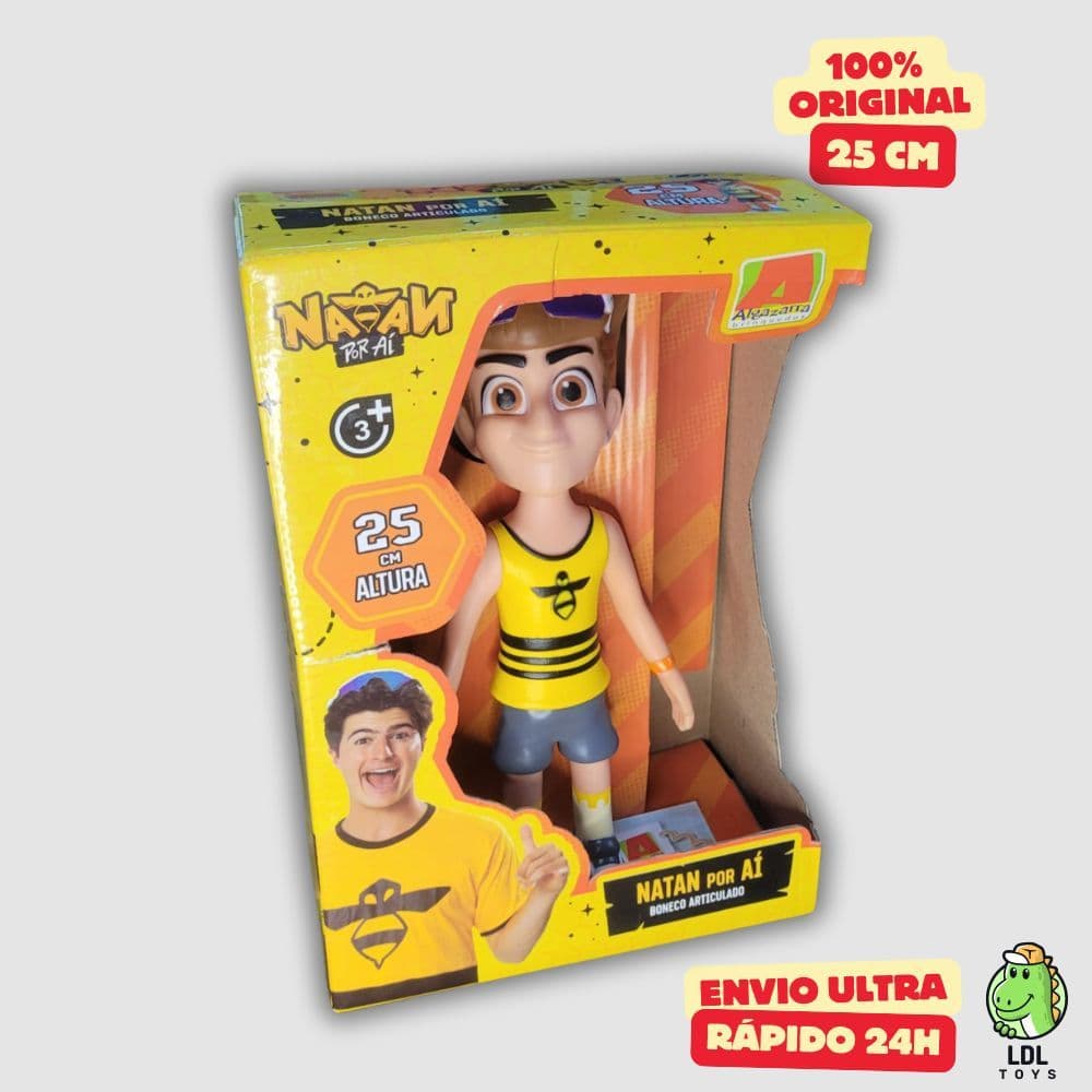 Boneco Vinil Gamer Skin Articulado Gamer Natan Por Ai ToyArt Youtuber 25cm Algazarra