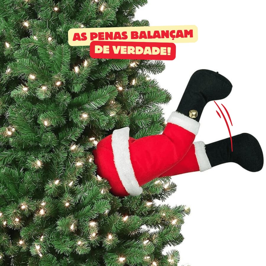 Pernas Papai Noel Mexendo Árvore de Natal Elétrica Luxo Premium