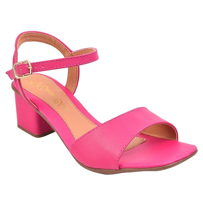 Sandália Feminina Clássica Salto Baixo Grosso Bloco 5cm Moda Casual Evangélica Confortável Macia