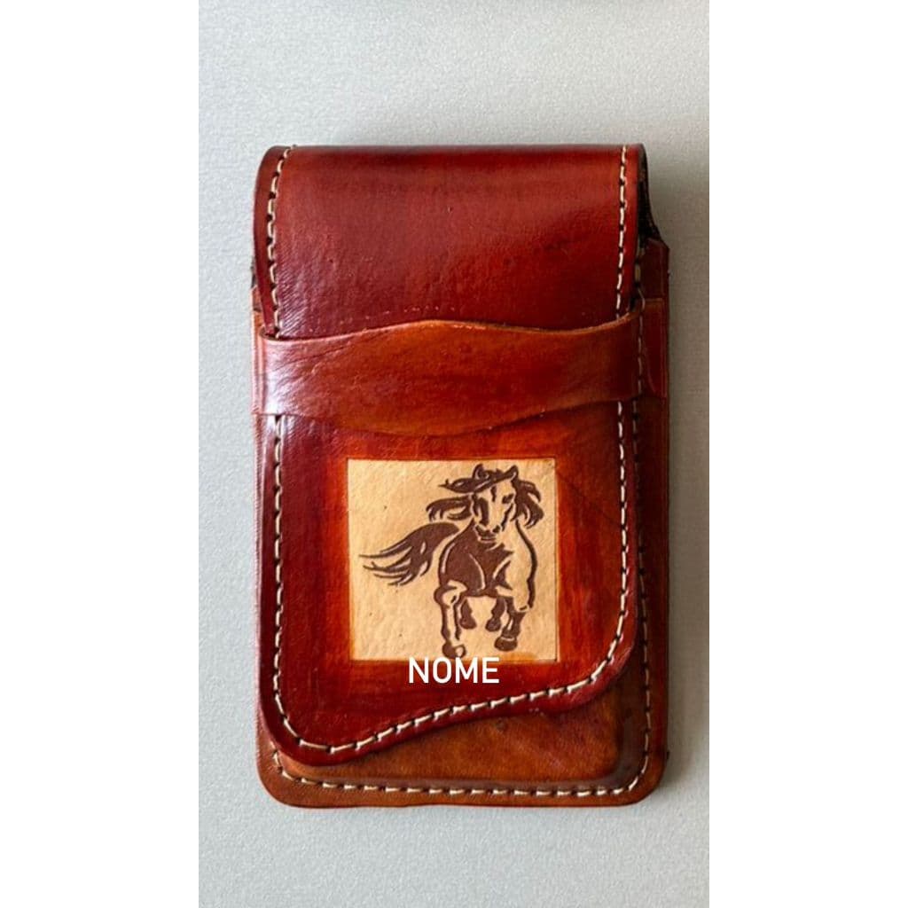 bainha capinha personalizada para celular couro bordado ,natural