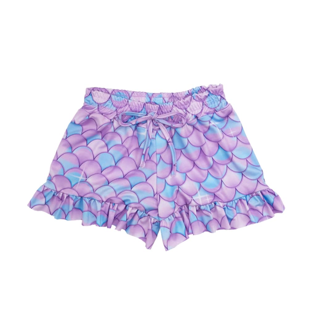 Shorts Bermuda Infantil Menina Saída Praia Malha Proteção UV