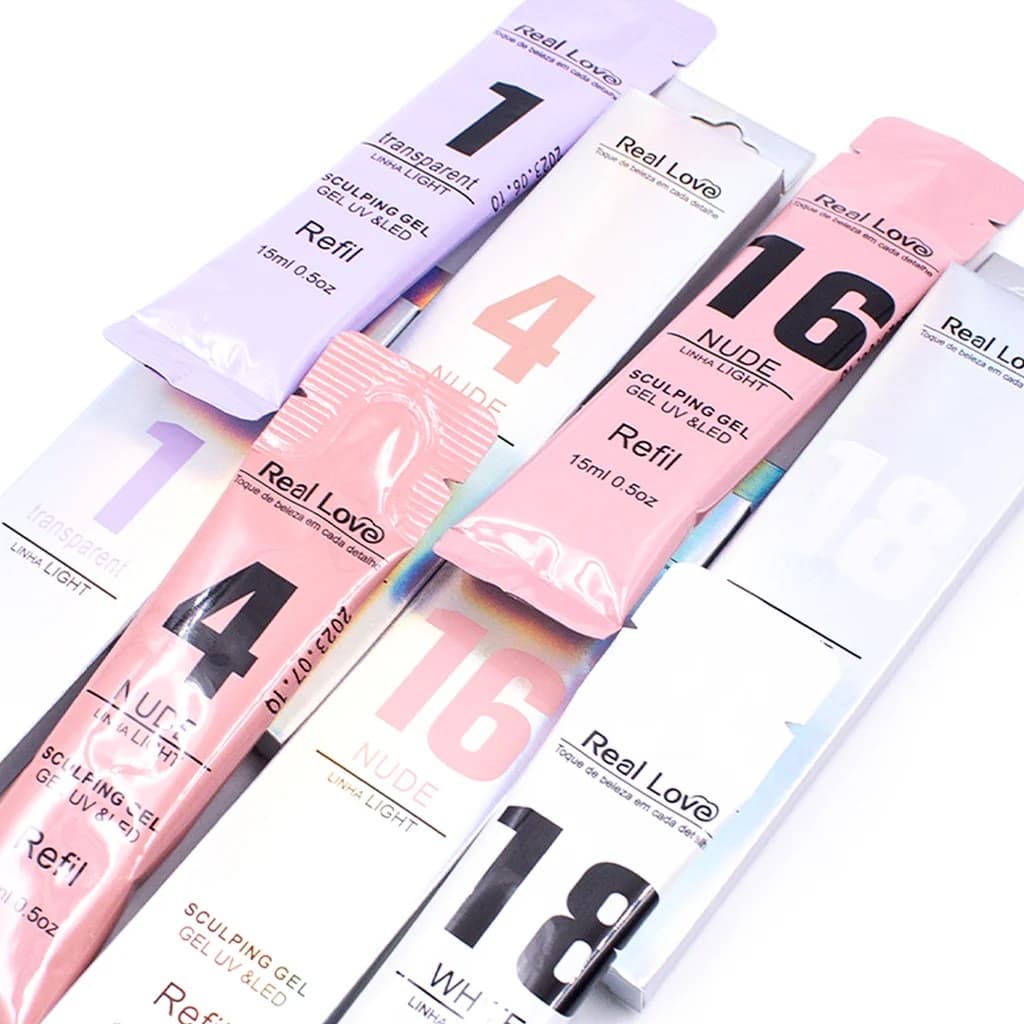 REFIL Real Love Sculping Gel Linha Light 15ML Nails Manicure ***ESCOLHER VARIAÇÃO***