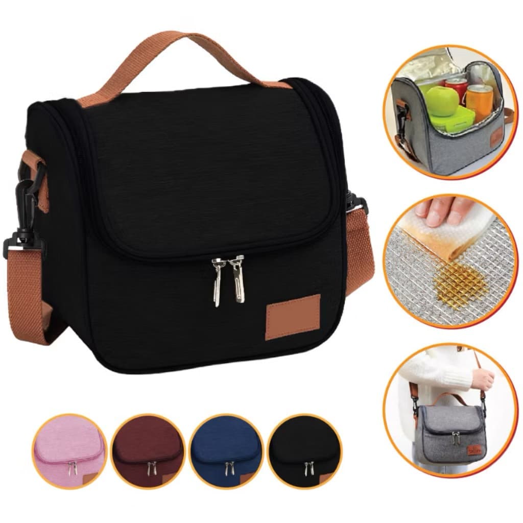 Bolsa Térmica Com Alça Feminina Masculina Marmita Lanche Bebida Lancheira Portátil Trabalho Fitness
