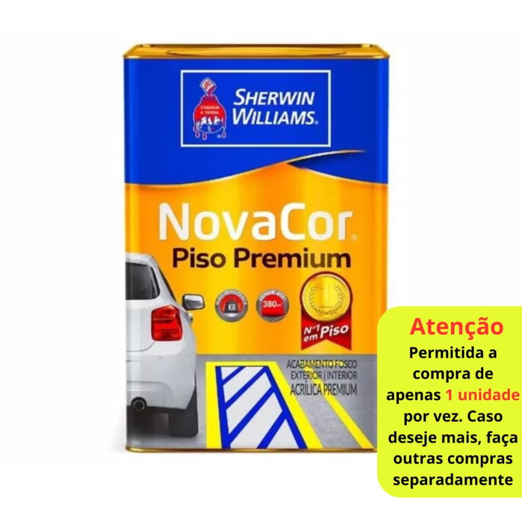 Tinta Piso Premium Novacor Sherwin Williams 18l Cores