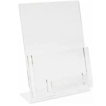 Display Porta Folder A5 (15x21) Acrílico Com Porta Cartão 1 Peça