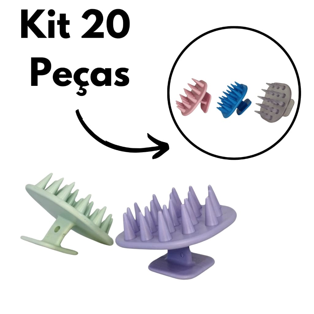 Kit 20 Escova Massageadora De Silicone