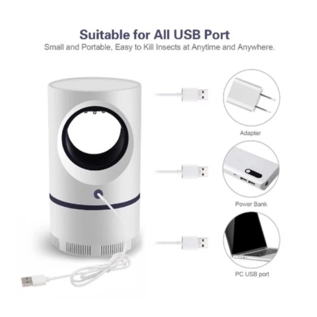 Repelente Mata Mosquito Luminária Mosquiteiro Elétrico USB LED Mata moscas Pernilongo
