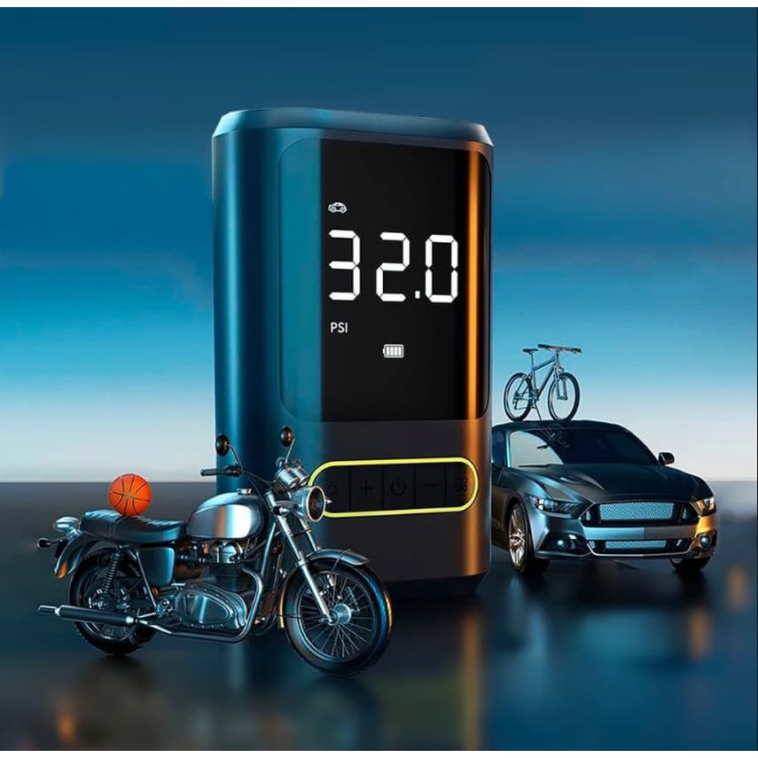 Bomba De Ar Elétrica Carro Pneu Mini Compressor Sem Fio Portátil Moto Bicicleta USB Recarregável