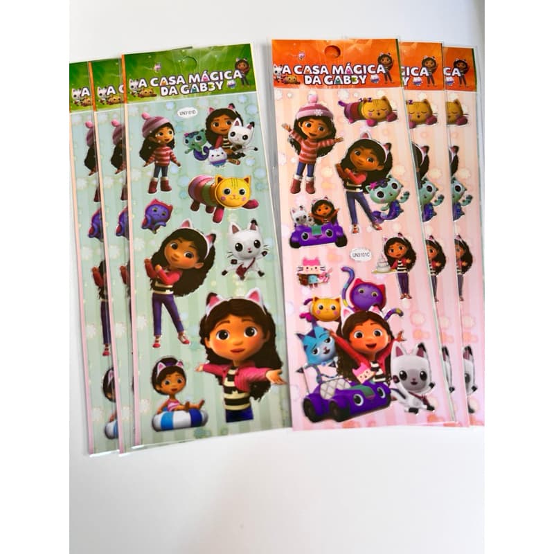 Cartelas Adesivos Casa Mágica Gabi Gabby Dollhouse
