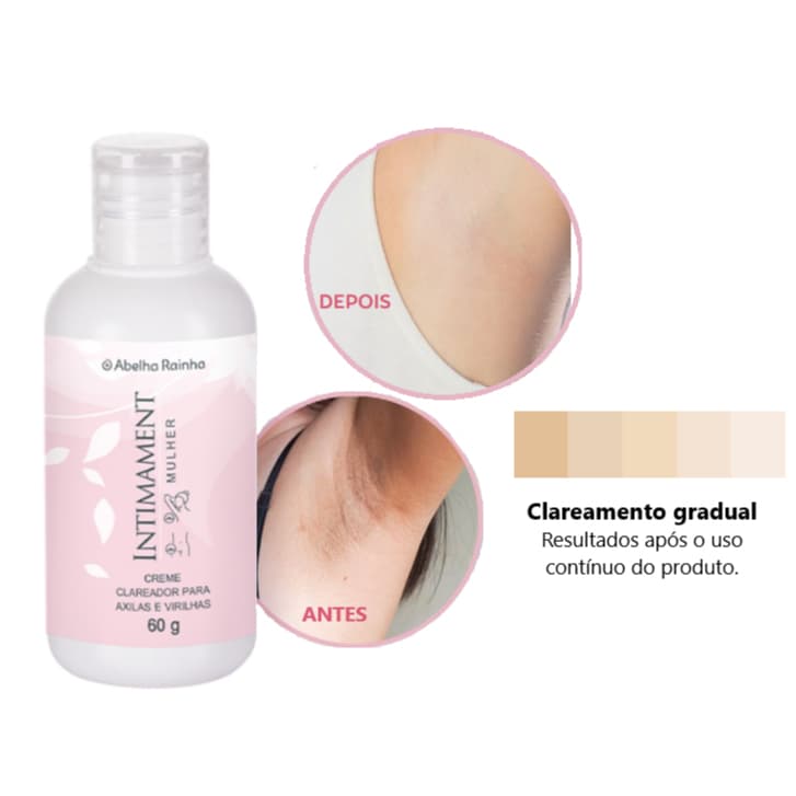 Creme Clareador para Axilas e Virilhas Intimament Mulher - Abelha Rainha 60g