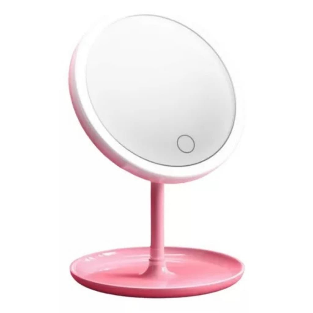 Espelho de Maquiagem com Ring Light Led de Mesa RECARREGÁVEL USB
