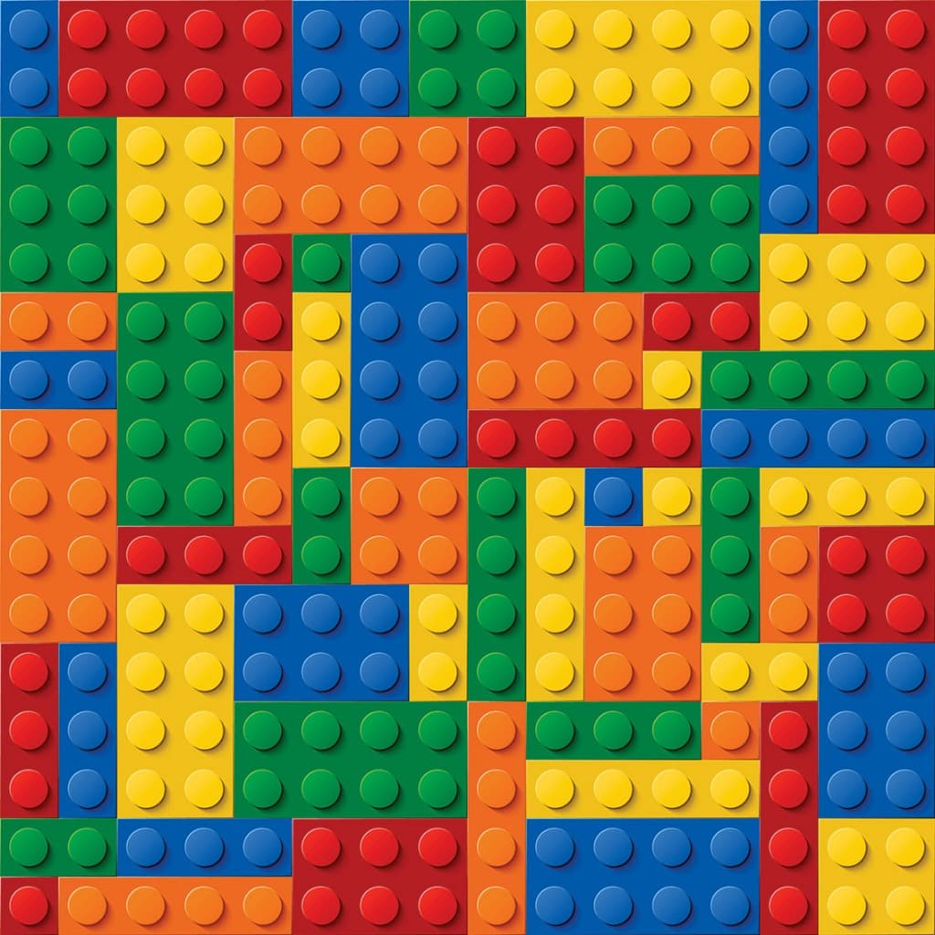Papel de Parede Adesivo Jogos Coloridos de montar quebra cabeça Brinquedos Infantil Criança SSIN-016
