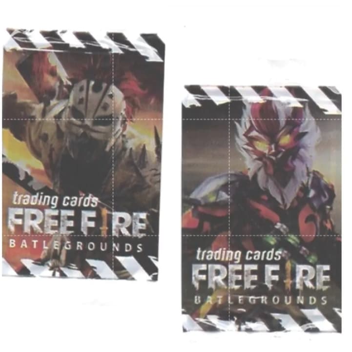 Kit 60 Cartinhas FREE FIRE 15 Pacotinhos Card Game - Bate Bafo
