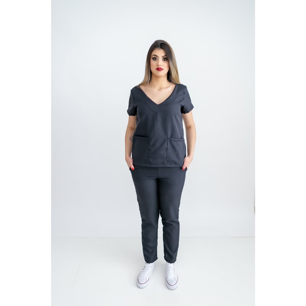 Pijama Cirurgico Hospitalar Feminino Acinturado Scrub Oxford