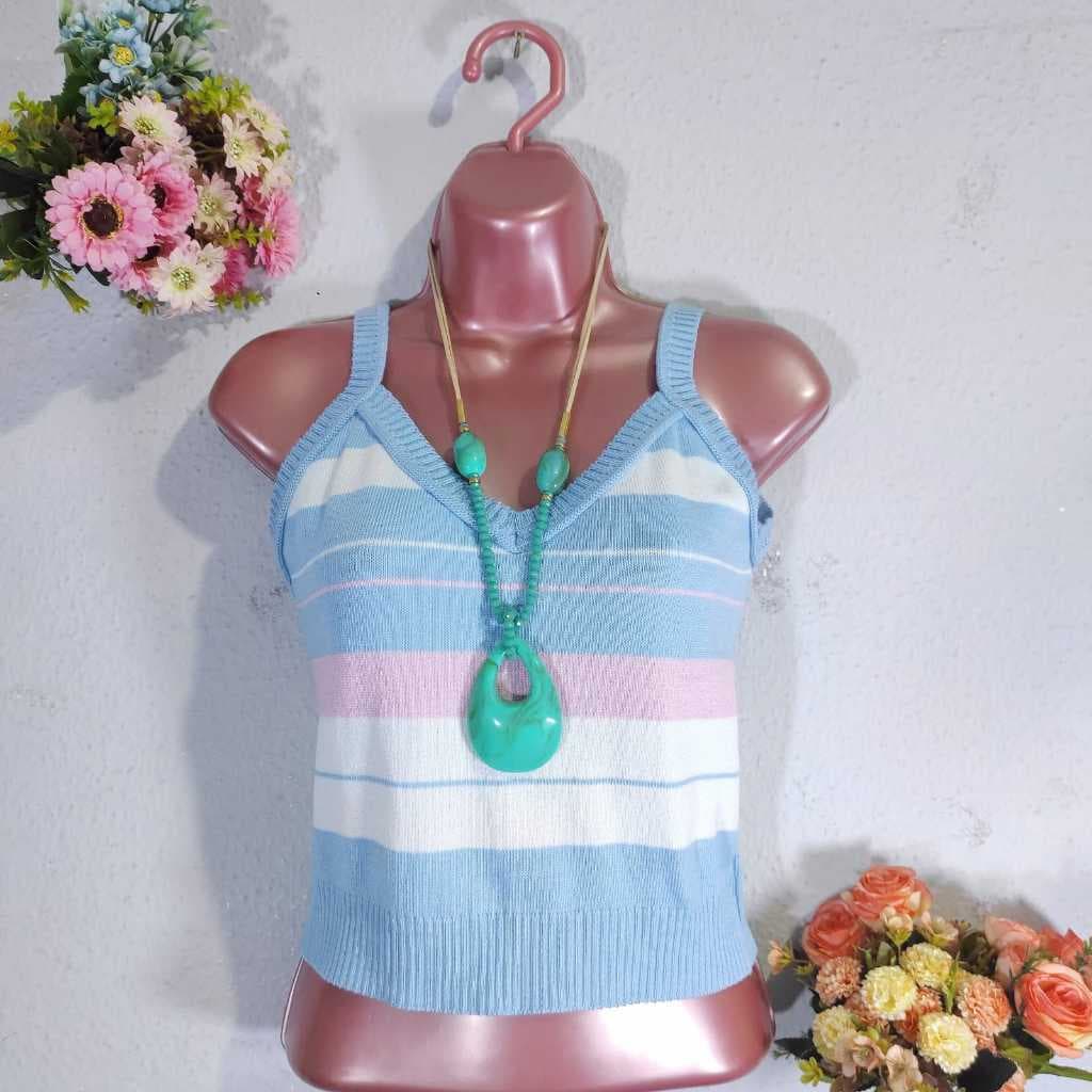 Camisola de malha curta feminina de verão em tecido modal