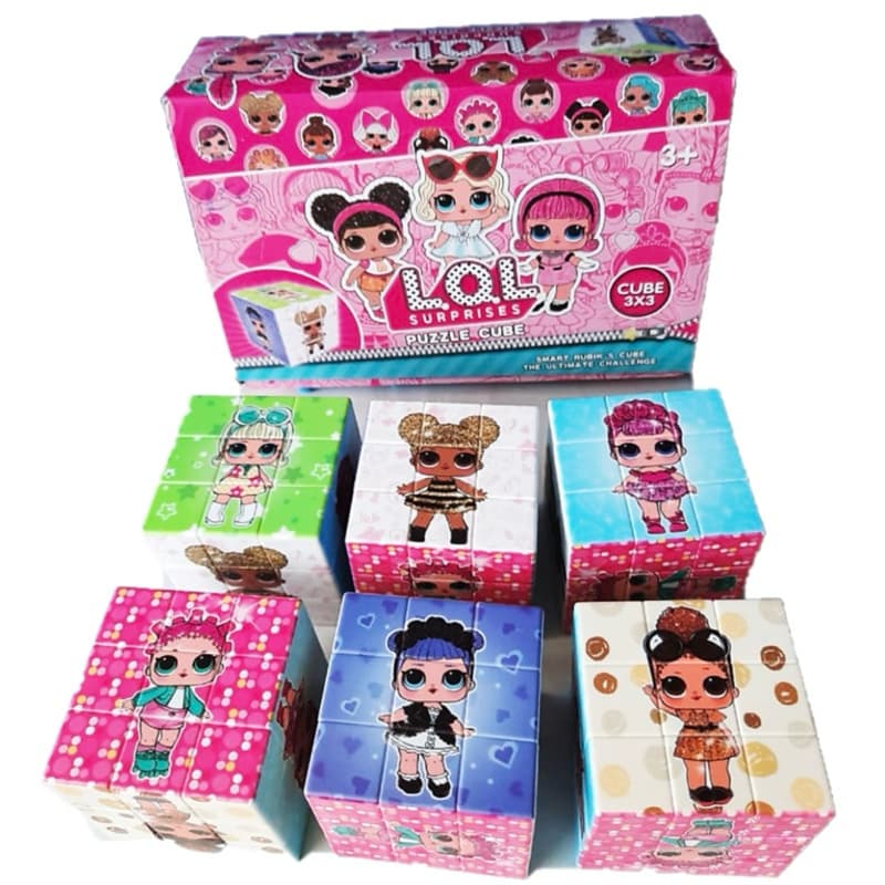 Cubo Mágico Simples 3x3 da LOL Surprise Brinquedo Infantil