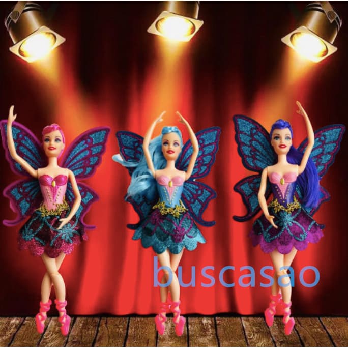 Boneca Fada Bailarina Com Asa e Acessório brinquedo