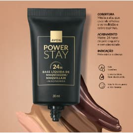 Power Stay Base Liquida Matte 30 ml Original Avon