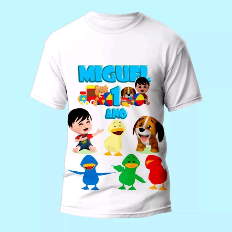 camiseta adulto/infantil sublimação Bento e Totó personalizada.