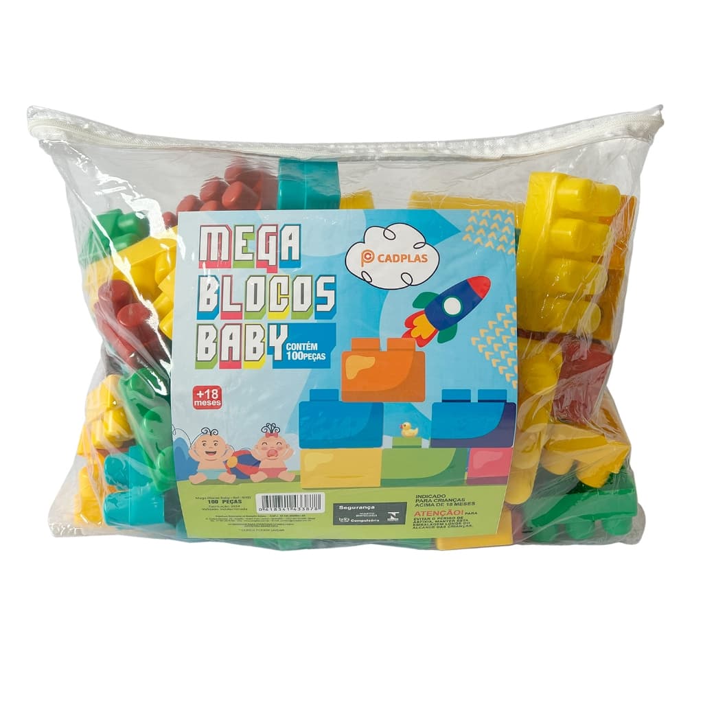 BLOCO DE MONTAR MONTE BLOCK BABY – 100 PEÇAS