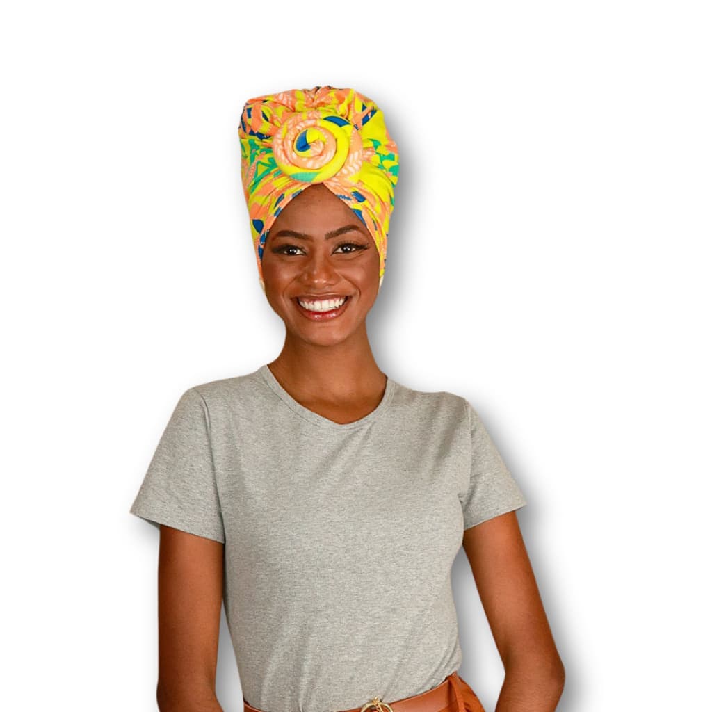 Turbante Flor Multifuncional 3 em 1 Estampado Lilica Turbantes