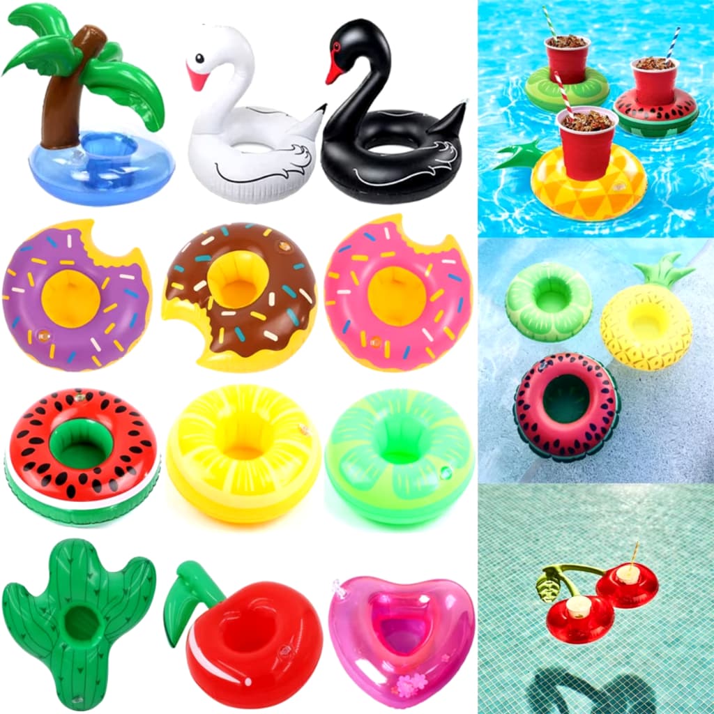 Porta Copos Boia Inflavel Piscina Varios Formatos Porta Lata Brinquedos para Piscina