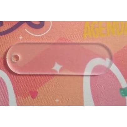 Base Acrílico Retangular 5x1,5cm Com 1 Furo Chaveiro Medalha 10pcs