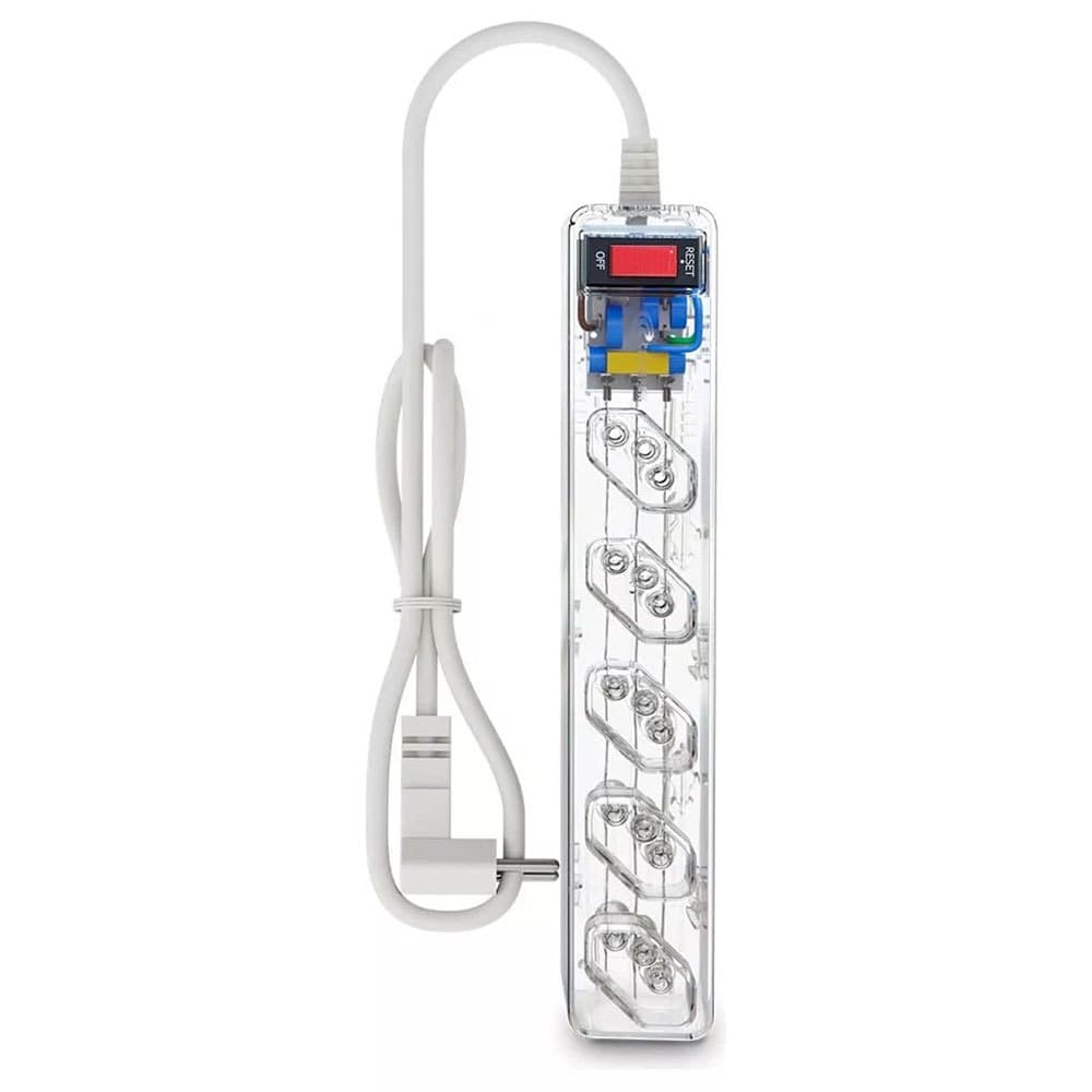 FILTRO DE LINHA + DPS ICLAMPER 5 TOMADAS LCF TRANSPARENTE