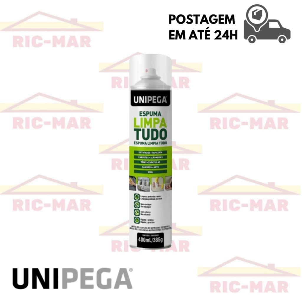 Espuma Mágica Limpa Tudo Tênis Sofa Paredes Pisos 400ml - Unipega
