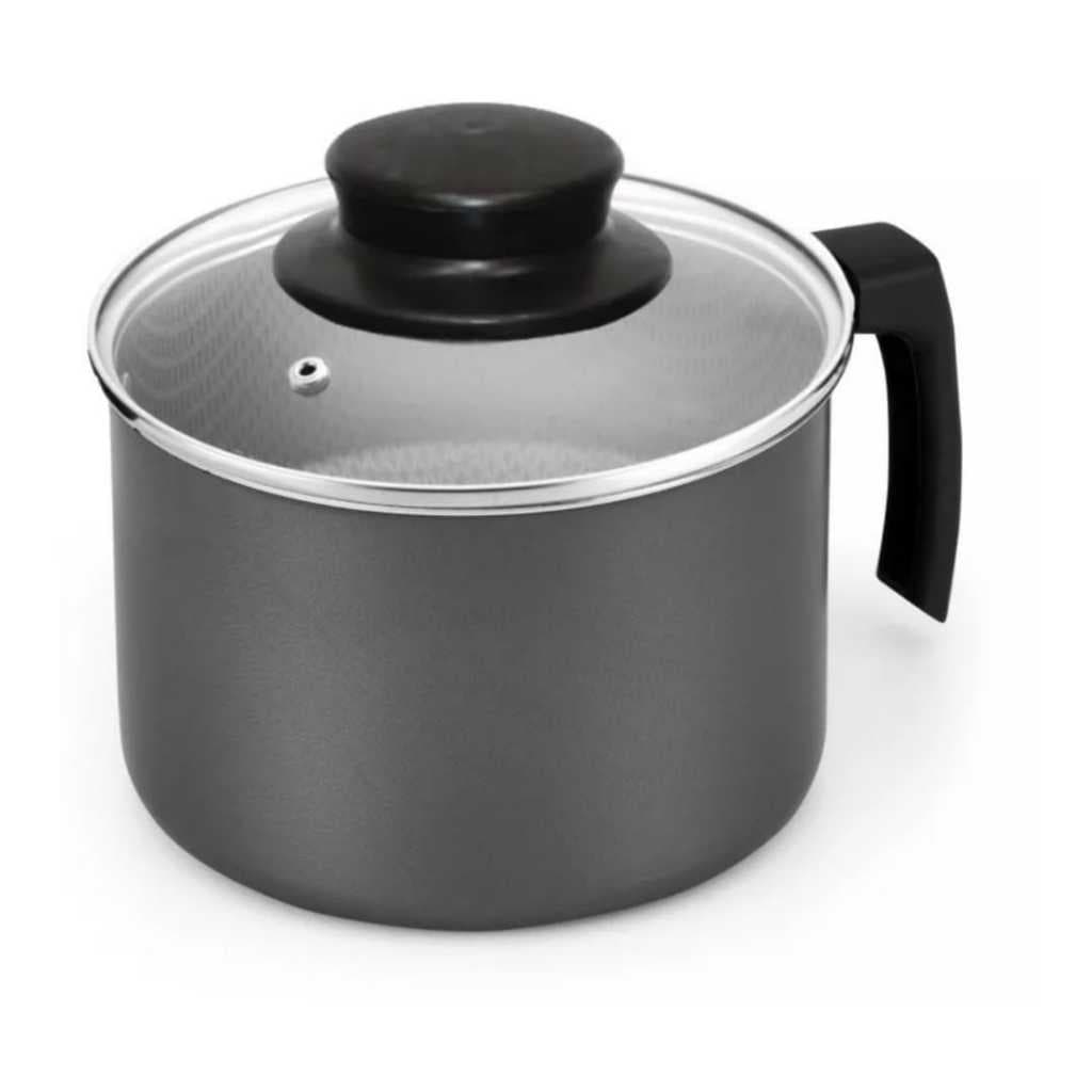 Fervedor Leiteira Caneco Antiaderente 1,2 L c/ Tampa de Vidro