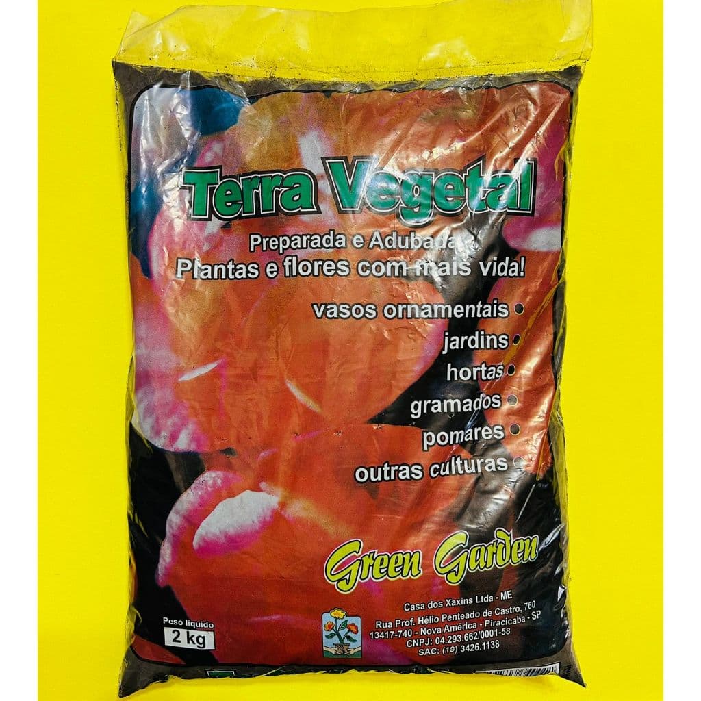 Terra Vegetal Preparada e Adubada 2 kg 1 pacote Green Garden