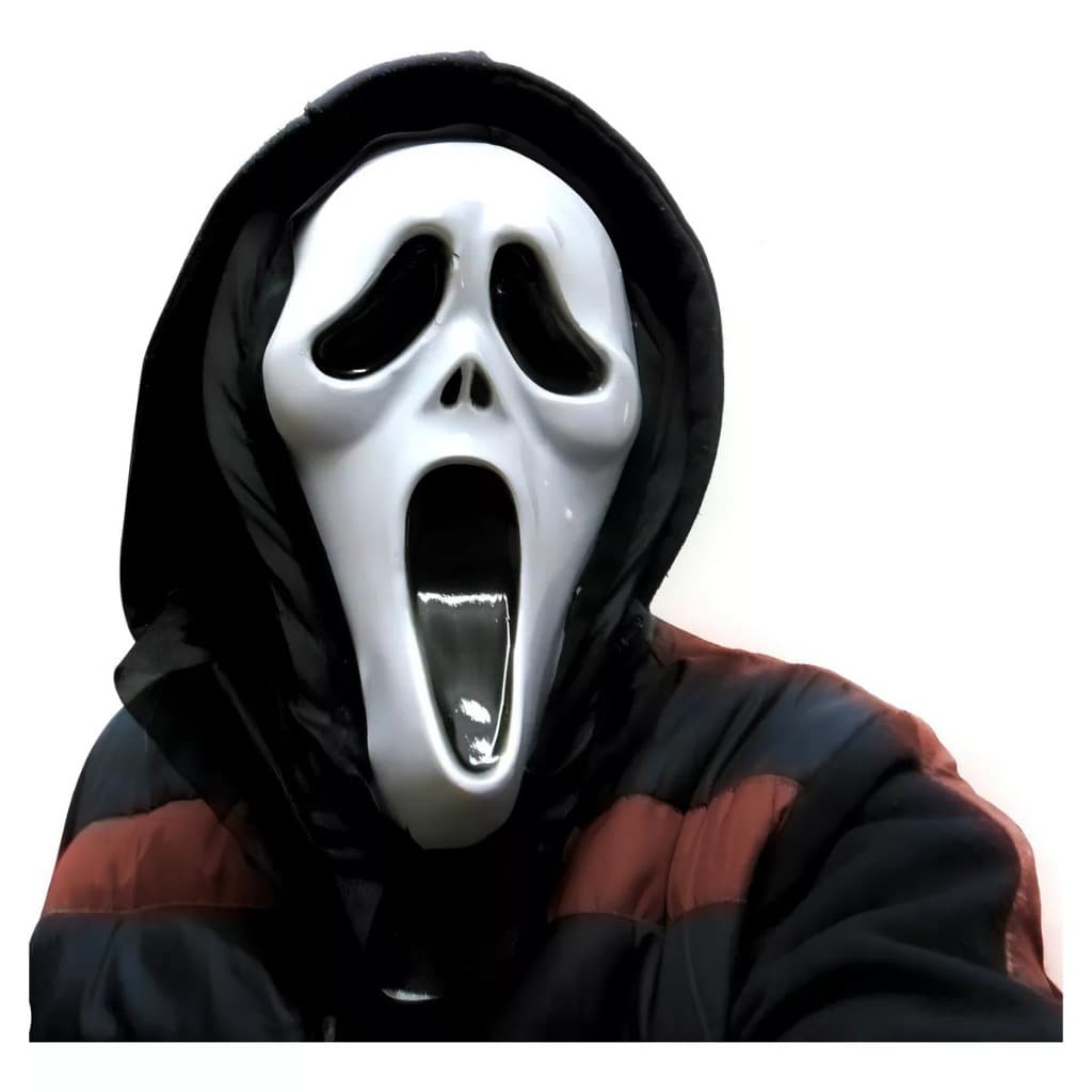 Máscara Pânico Ghost face Fantasma de Terror com Capuz Halloween Fantasia Assustadora Cosplay Adulto Infantil