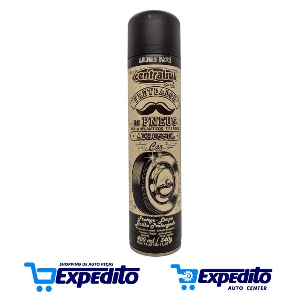 Preteador de Pneus Pneu Pretinho Spray 400ml Car Care Centralsul