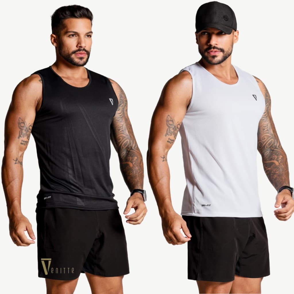Camiseta Regata Dry Masculina Comfort Fitness para Treino Academia CrossFit