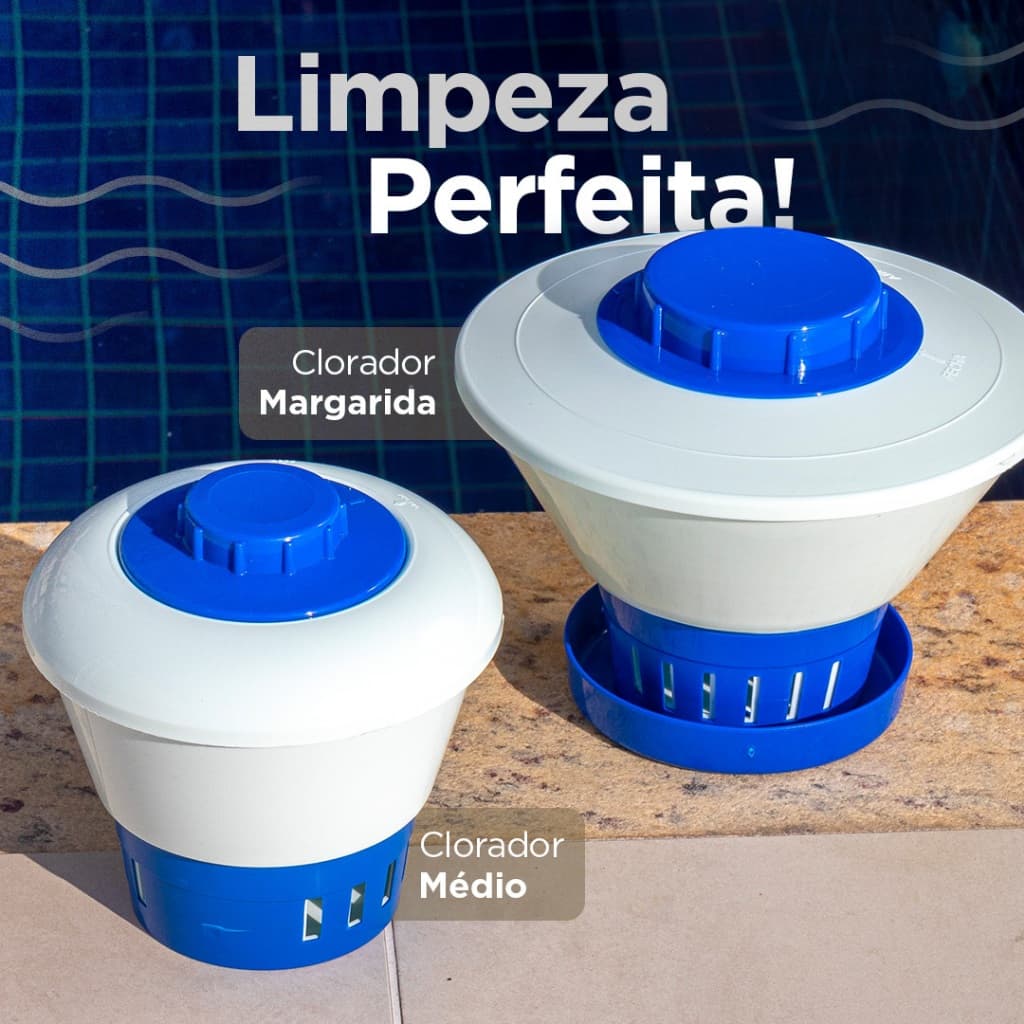 Clorador Flutuante Margarida Flutuador Para Pastilhas De Cloro Piscina