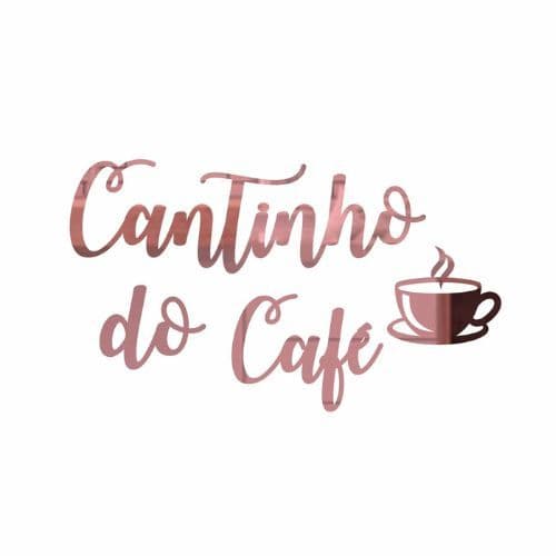 Cantinho do Café Decorativo Acrílico Espelhado Rosê Gold Dourado com Xícara Espelho Moderno Luxo