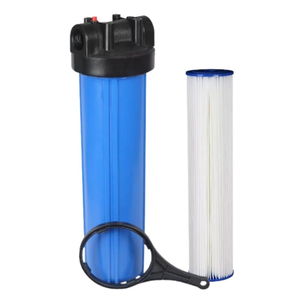 Kit Filtro de Água 20" 6.000L Alta Vazão | Refil Plissado| Sedimentos e Impurezas